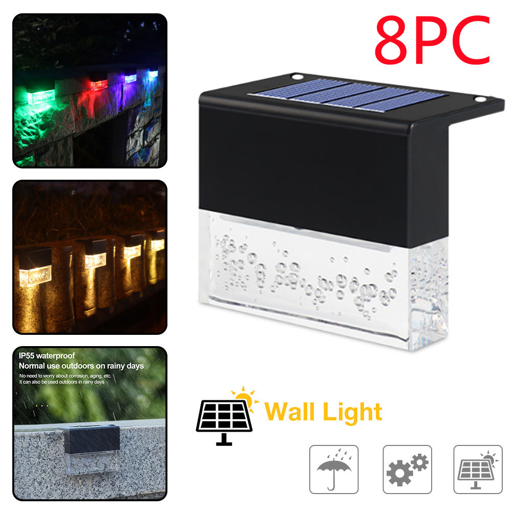 RGB LED Solar Step Lights - Waterproof Fence & Stair Lighting