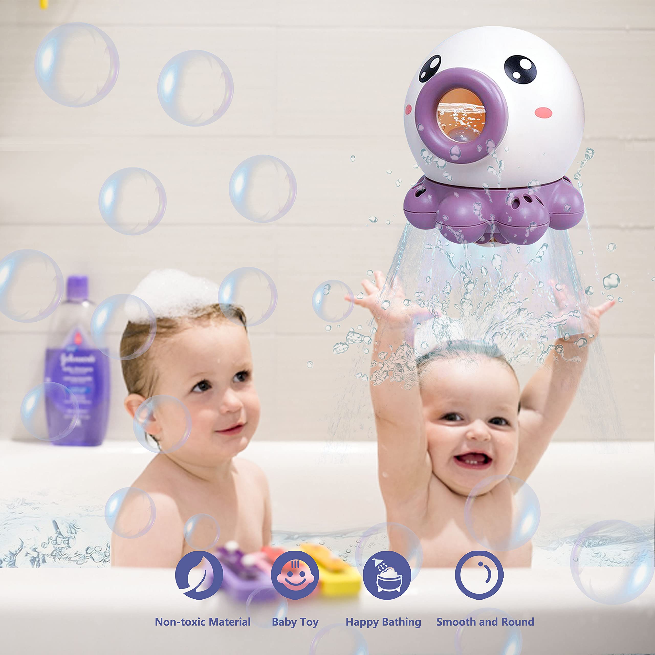 Octopus Fountain Bath Toy - Rotating Water Sprinkler