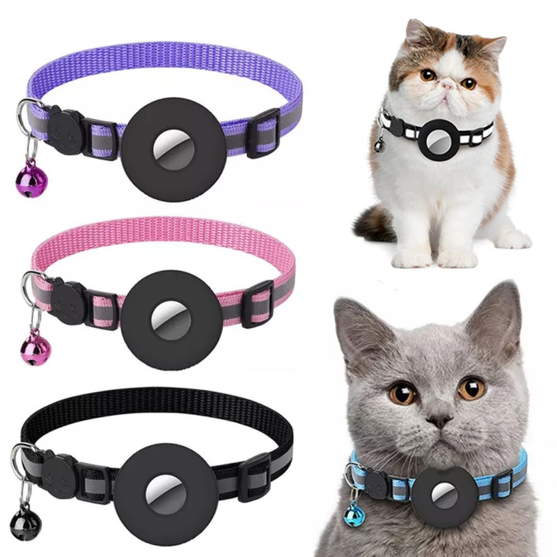 Reflective AirTag Pet Collar - Waterproof Holder for Dogs & Cats