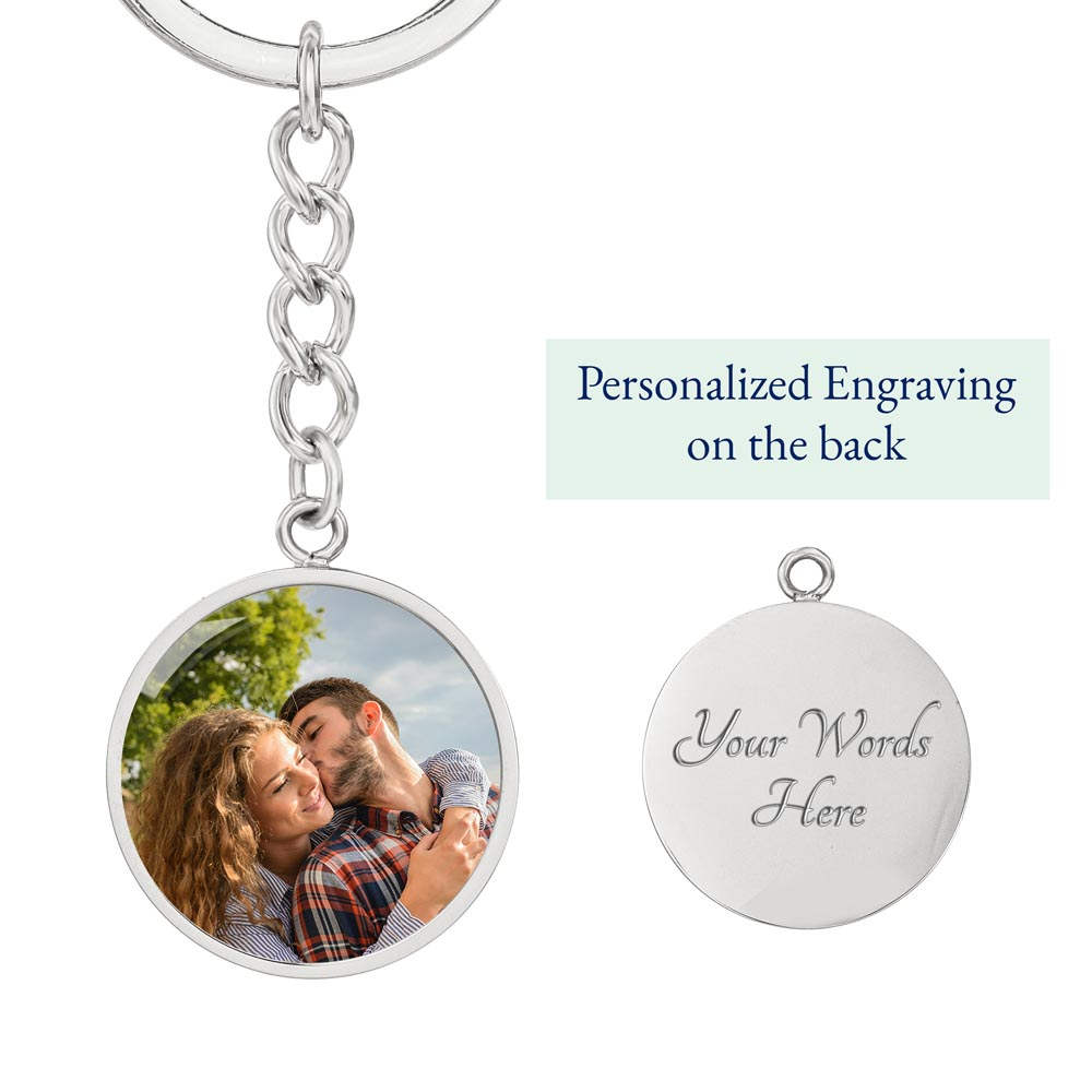 CIRCLE PHOTO KEYCHAIN is the perfect KEEPSAKE