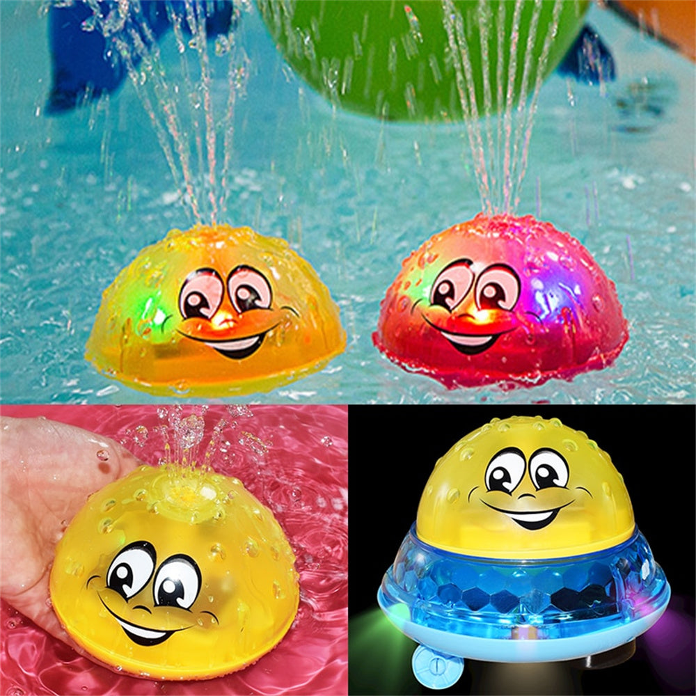 LED Water Spray Pool Toy - Rotating Light Shower